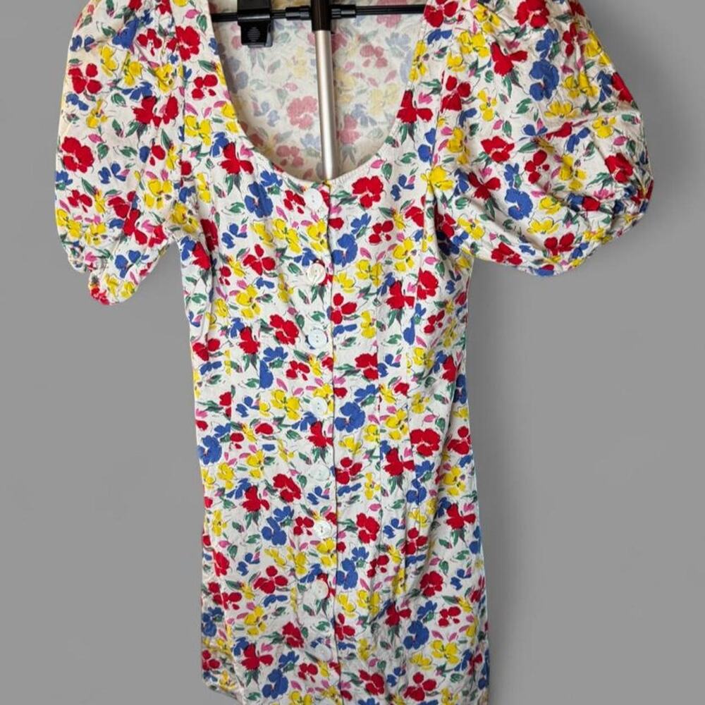 Rixo resolved white floral dress